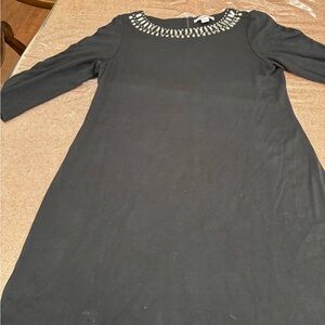 Tommy Bahama Black Dress with Embellished Neckline